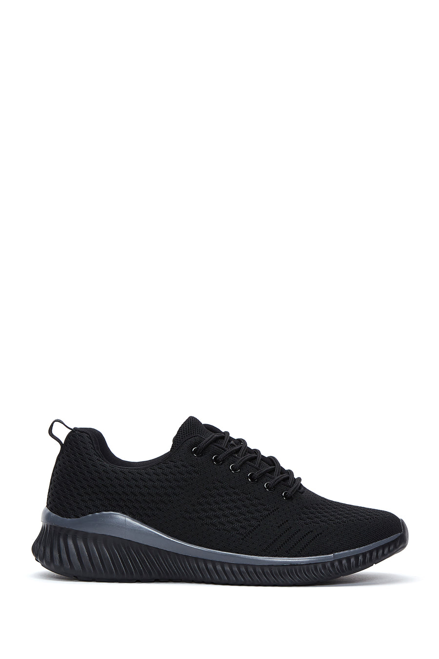 Derimod Zero Erkek Siyah Bağcıklı Kalın Tabanlı Kumaş Sneaker 26SFD69166F | Derimod