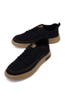 Derimoz Zero Male Black Lace-Up Fabric Sneaker | Derimod