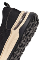 Derimod Zero Male Black Lace-Up Thick-Soled Fabric Sneakers | Derimod