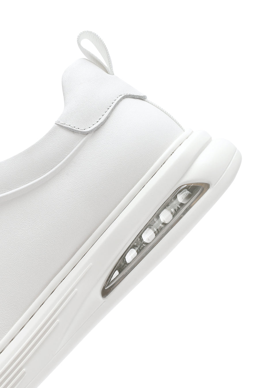 Erkek Beyaz Bağcıklı Deri Sneaker