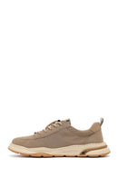Derimod Zero Erkek Bej Bağcıklı Kumaş Sneaker | Derimod
