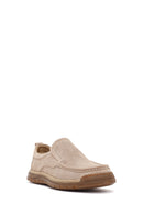 Derimod Fly Erkek Bej Süet Deri Casual Loafer | Derimod