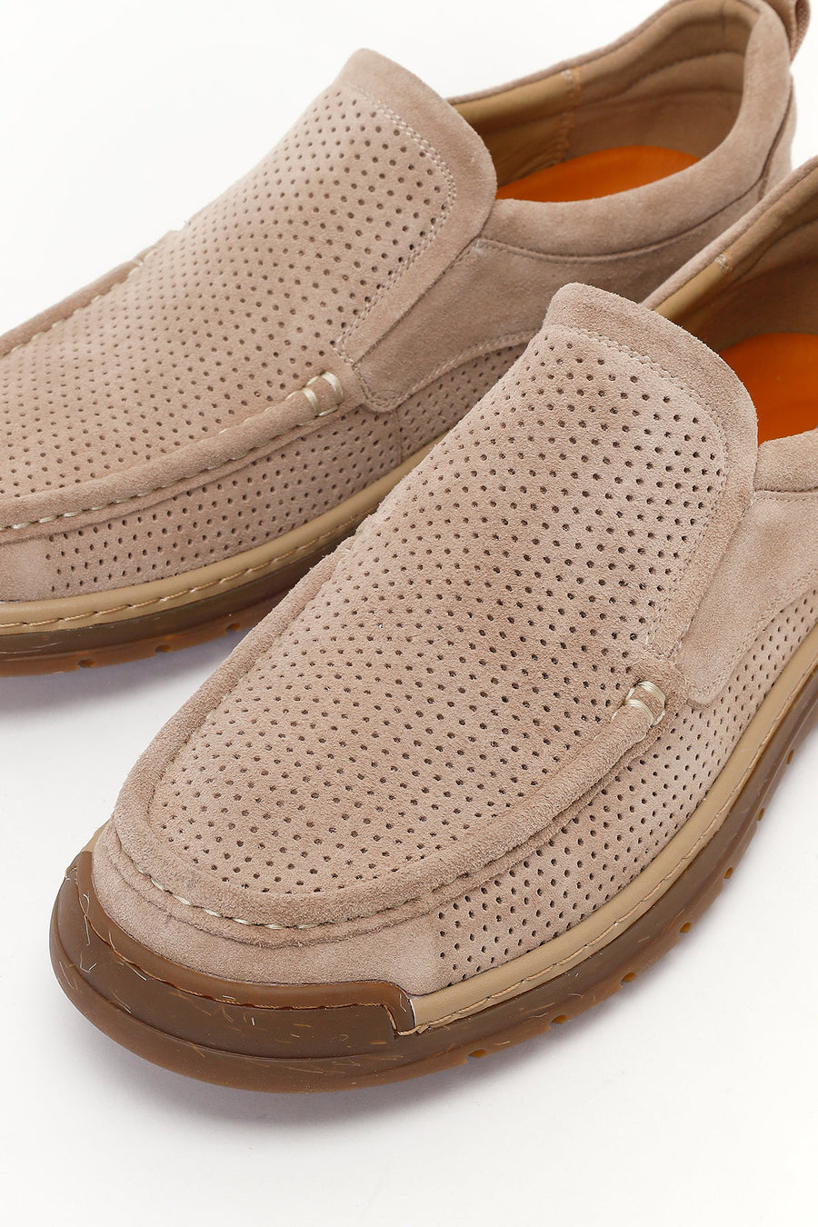 Derimod Fly Erkek Bej Süet Deri Casual Loafer