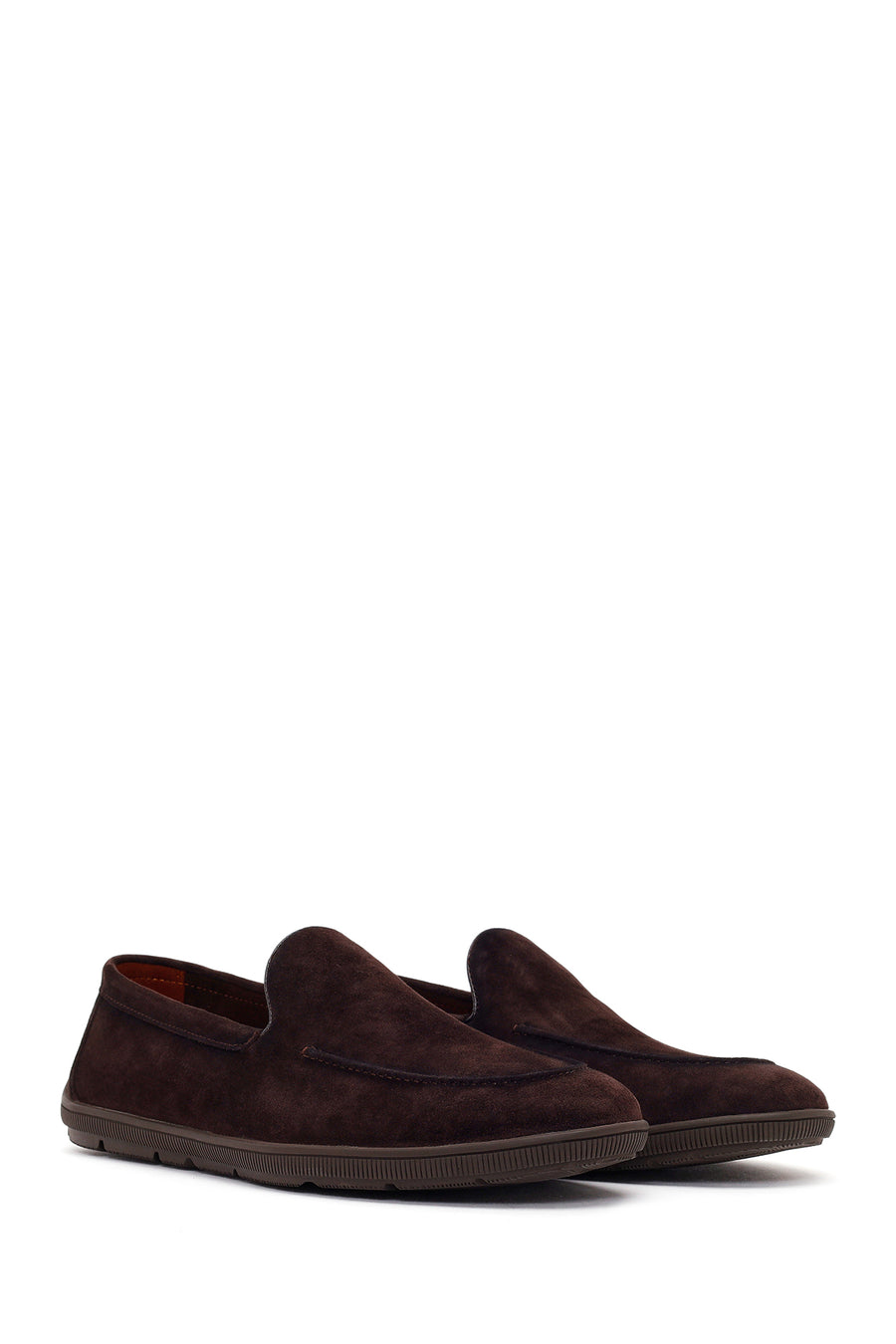 Erkek Kahverengi Süet Deri Casual Loafer
