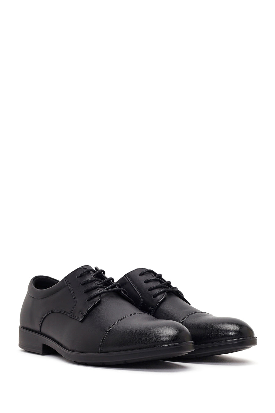 Men's Black Laced Leather Classic Shoes