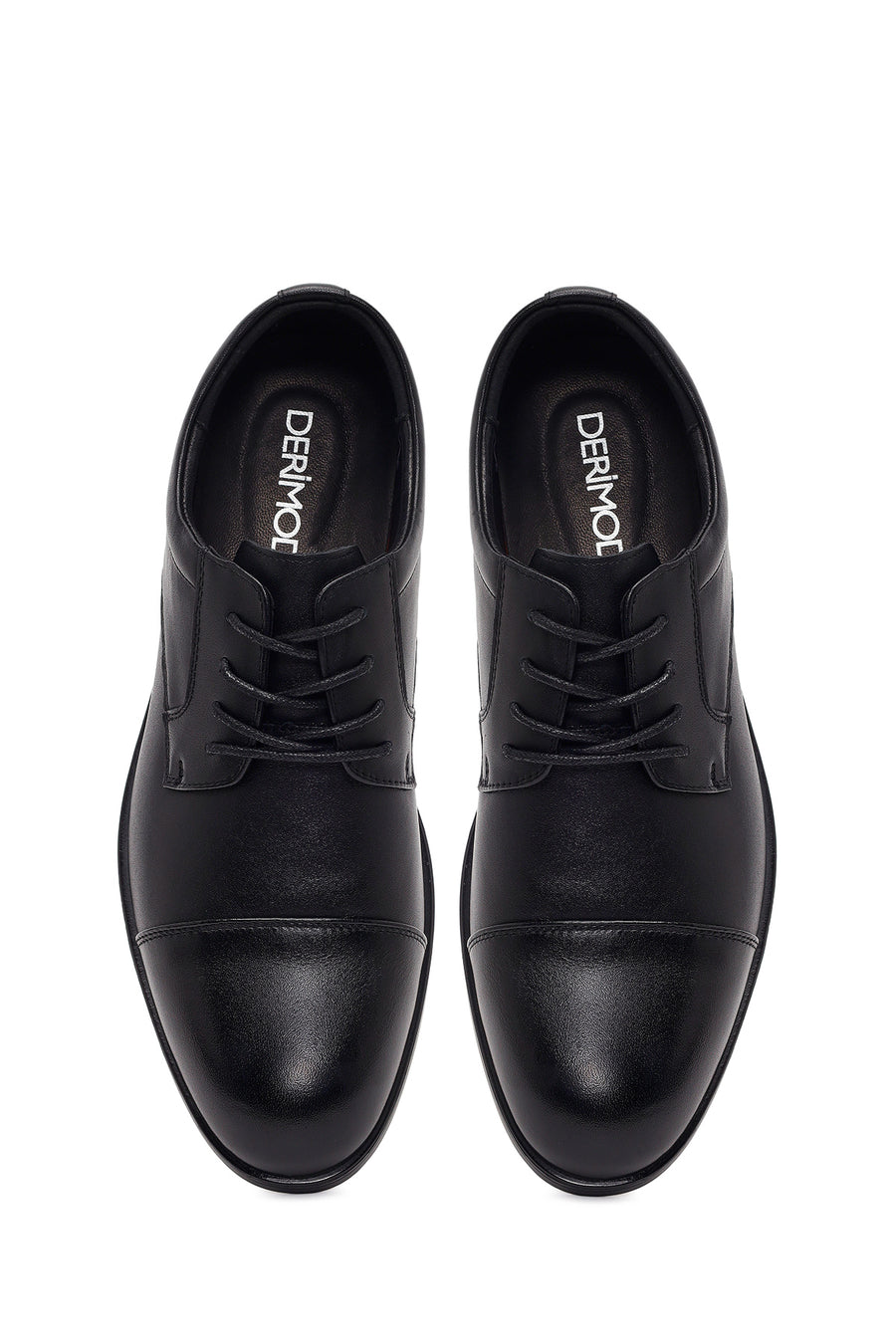Men's Black Laced Leather Classic Shoes