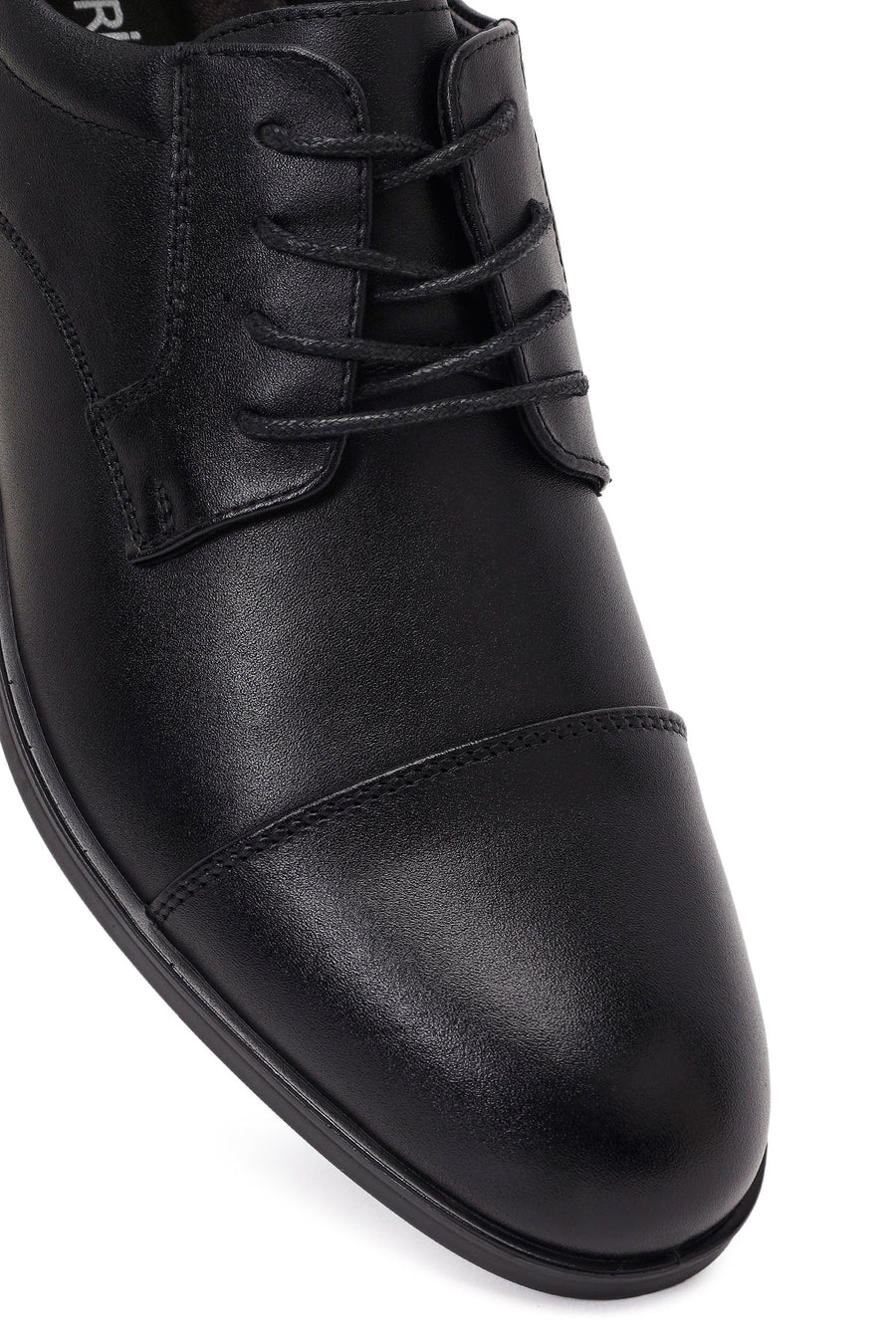 Men's Black Laced Leather Classic Shoes