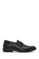 Men's Black Buckle Leather Classic Loafer | Derimod
