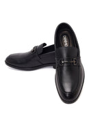 Men's Black Buckle Leather Classic Loafer | Derimod