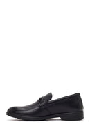 Men's Black Buckle Leather Classic Loafer | Derimod