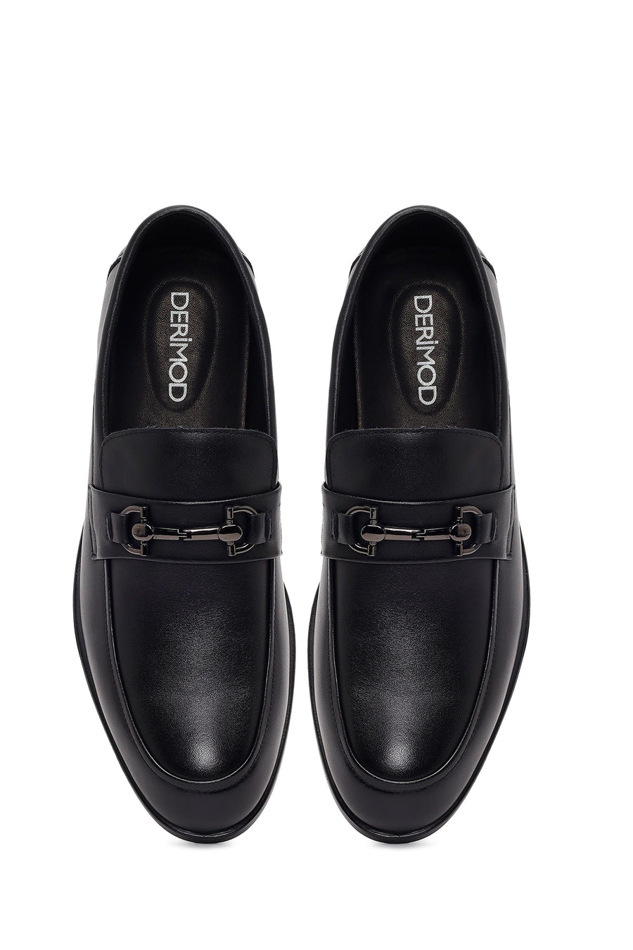 Men's Black Buckle Leather Classic Loafer