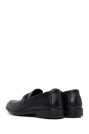 Men's Black Buckle Leather Classic Loafer | Derimod