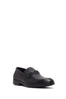 Men's Black Buckle Leather Classic Loafer | Derimod