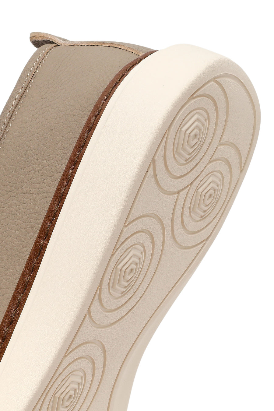 Men's Beige Leather Casual Shoes