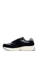 Erkek Siyah Bağcıklı Kalın Tabanlı Süet Deri Sneaker | Derimod