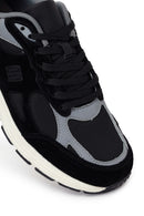 Erkek Siyah Bağcıklı Kalın Tabanlı Süet Deri Sneaker | Derimod