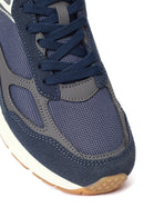Erkek Lacivert Kalın Tabanlı Bağcıklı Sneaker | Derimod