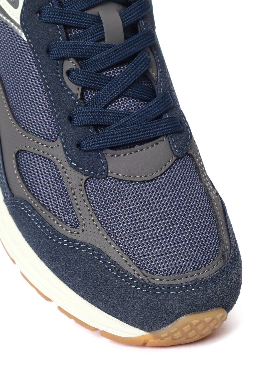 Erkek Lacivert Kalın Tabanlı Bağcıklı Sneaker