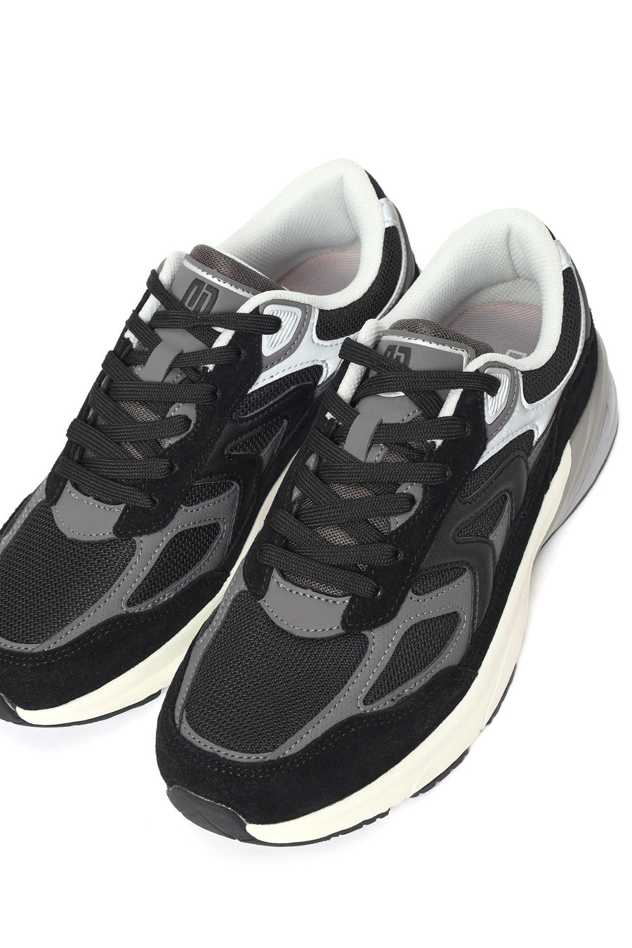 Men's Black Thick Sole Lace Up Leather Sneaker
