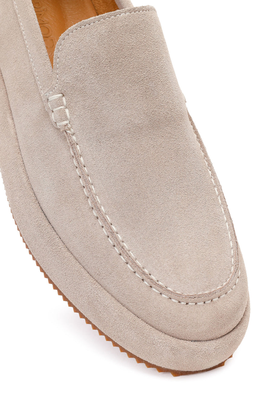 Erkek Gri Süet Deri Casual Loafer