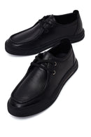 Male Black Lace-Up Leather Casual Shoes | Derimod