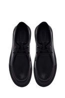 Male Black Lace-Up Leather Casual Shoes | Derimod