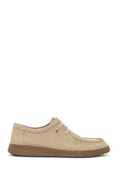 Male Beige Lace-Up Nubuck Leather Casual Shoes | Derimod