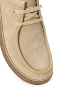 Male Beige Lace-Up Nubuck Leather Casual Shoes | Derimod