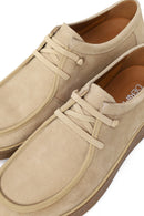 Male Beige Lace-Up Nubuck Leather Casual Shoes | Derimod