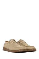 Male Beige Lace-Up Nubuck Leather Casual Shoes | Derimod