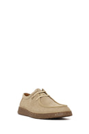 Male Beige Lace-Up Nubuck Leather Casual Shoes | Derimod