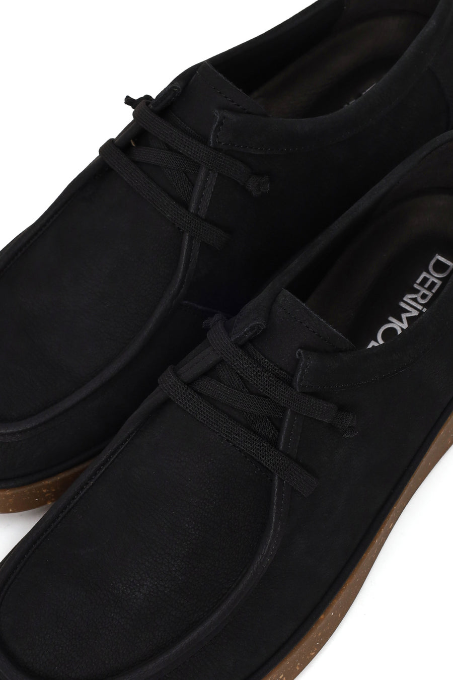 Male Black Lace-up Nubuck Leather Casual Shoes