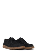 Male Black Lace-up Nubuck Leather Casual Shoes | Derimod