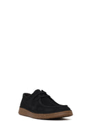 Male Black Lace-up Nubuck Leather Casual Shoes | Derimod