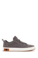 Men's Gray Lace-Up Suede Leather Sneaker | Derimod