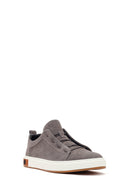 Men's Gray Lace-Up Suede Leather Sneaker | Derimod
