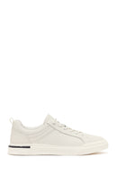 Erkek Beyaz Bağcıklı Deri Sneaker | Derimod