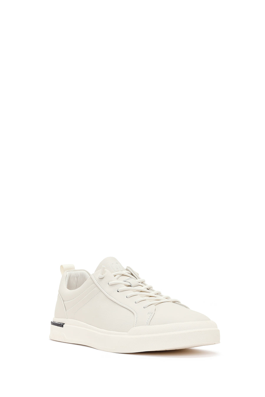 Erkek Beyaz Bağcıklı Deri Sneaker