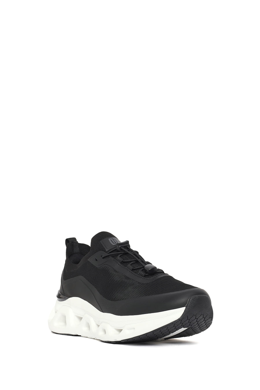 Derimod Zero Male Black Thick-Soled Lace-Up Fabric Sneakers