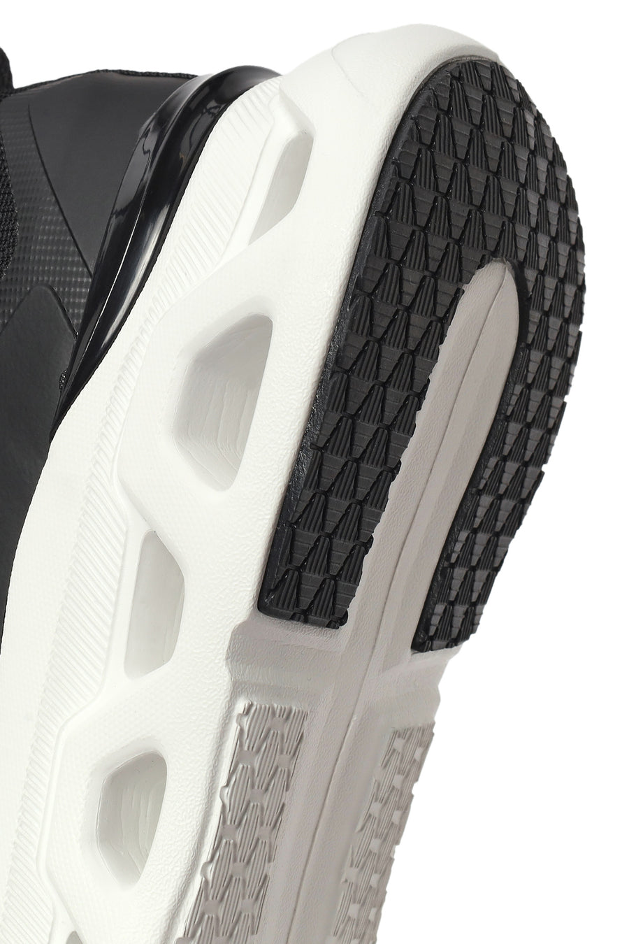 Derimod Zero Male Black Thick-Soled Lace-Up Fabric Sneakers