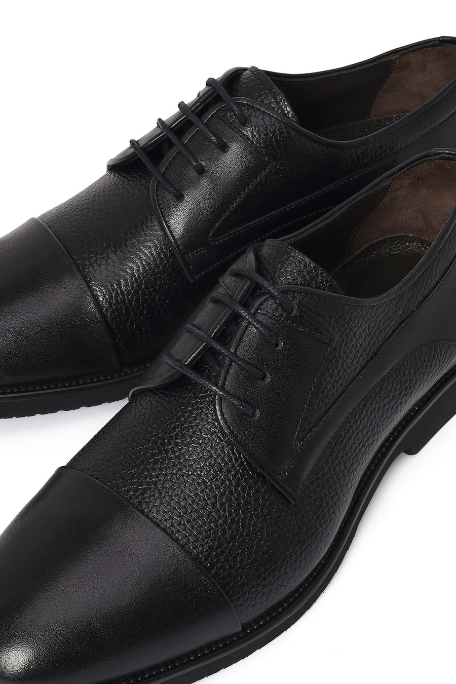 Men's Black Lace-up Leather Casual Shoes