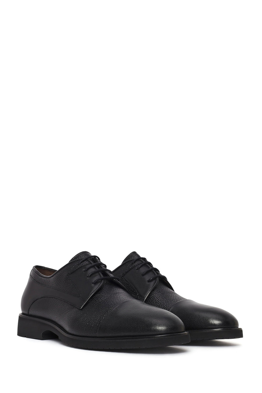 Men's Black Lace-up Leather Casual Shoes