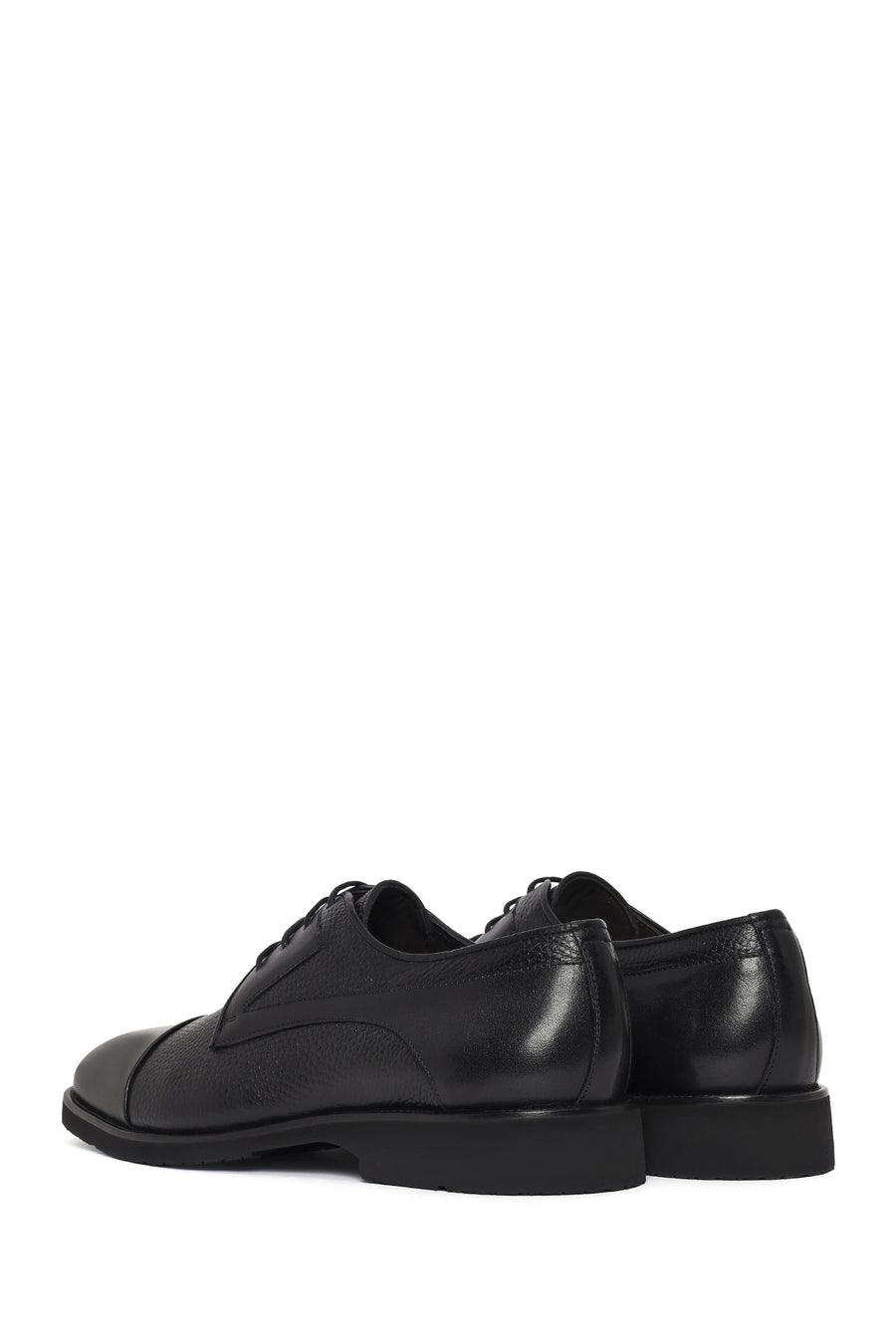 Men's Black Lace-up Leather Casual Shoes