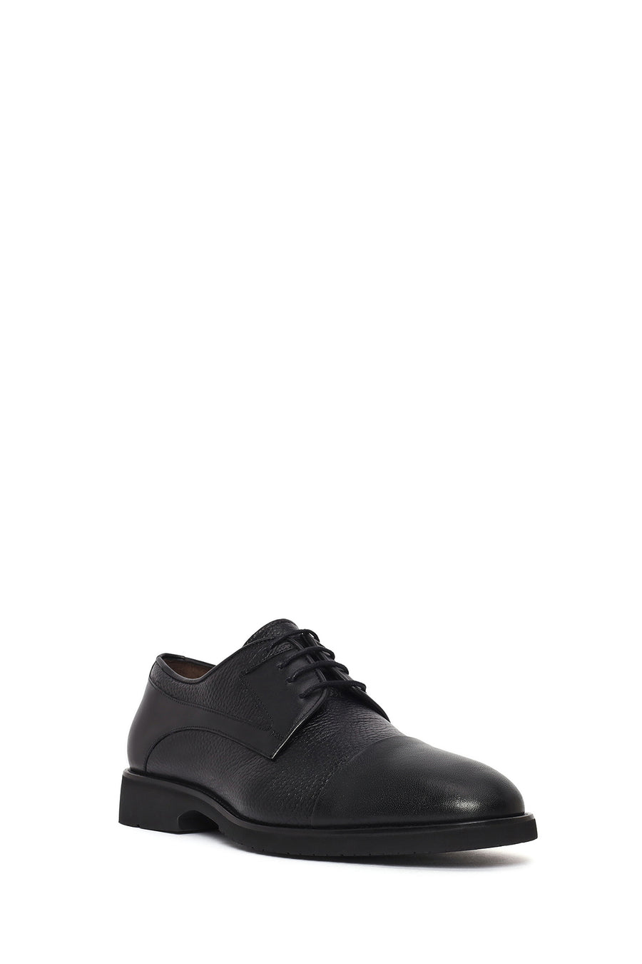 Men's Black Lace-up Leather Casual Shoes