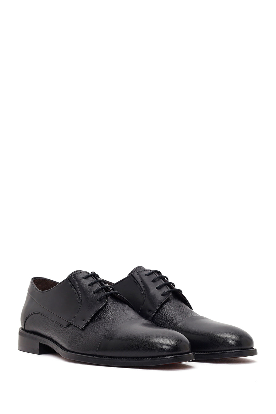 Men's Black Laced Leather Classic Shoes