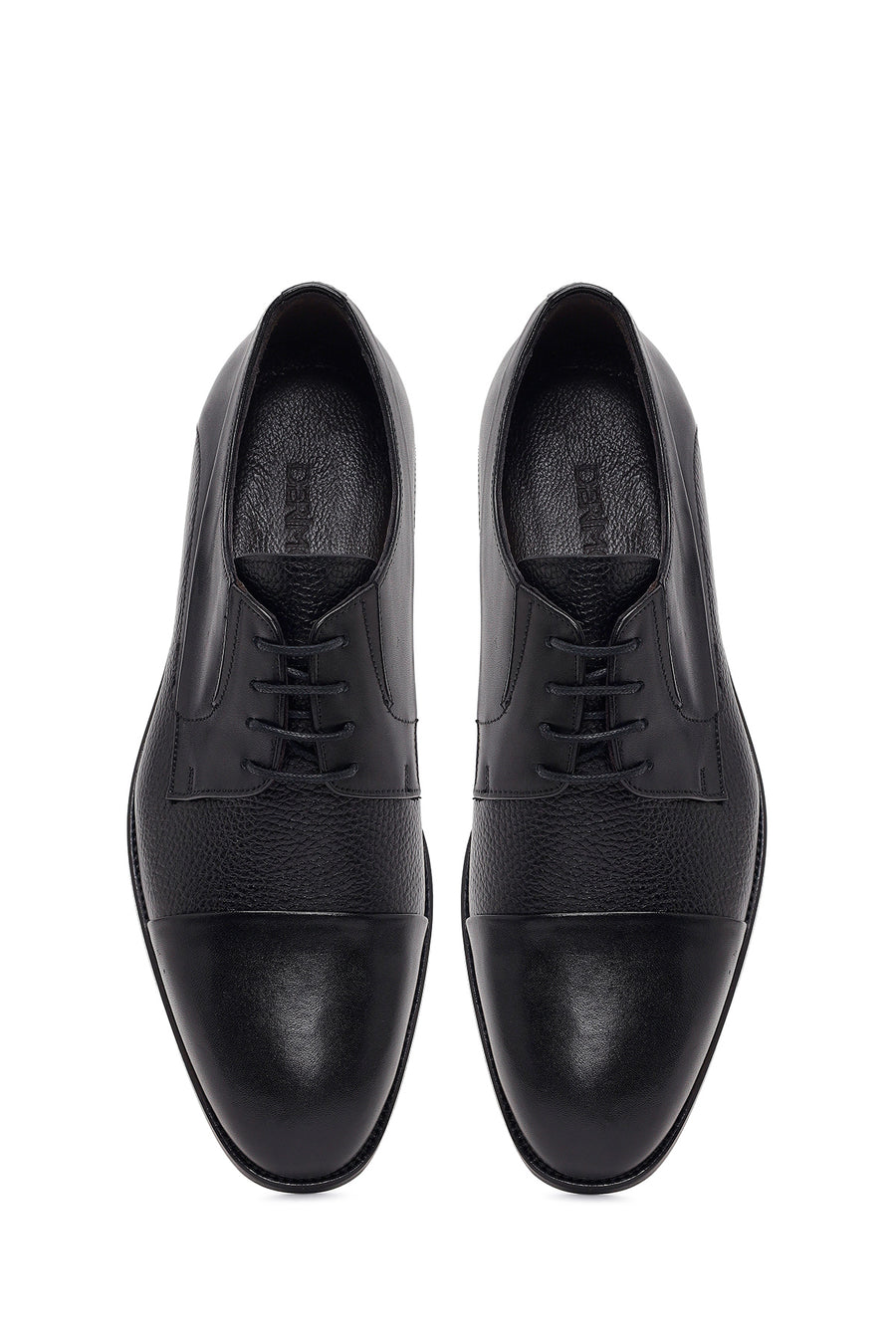 Men's Black Laced Leather Classic Shoes