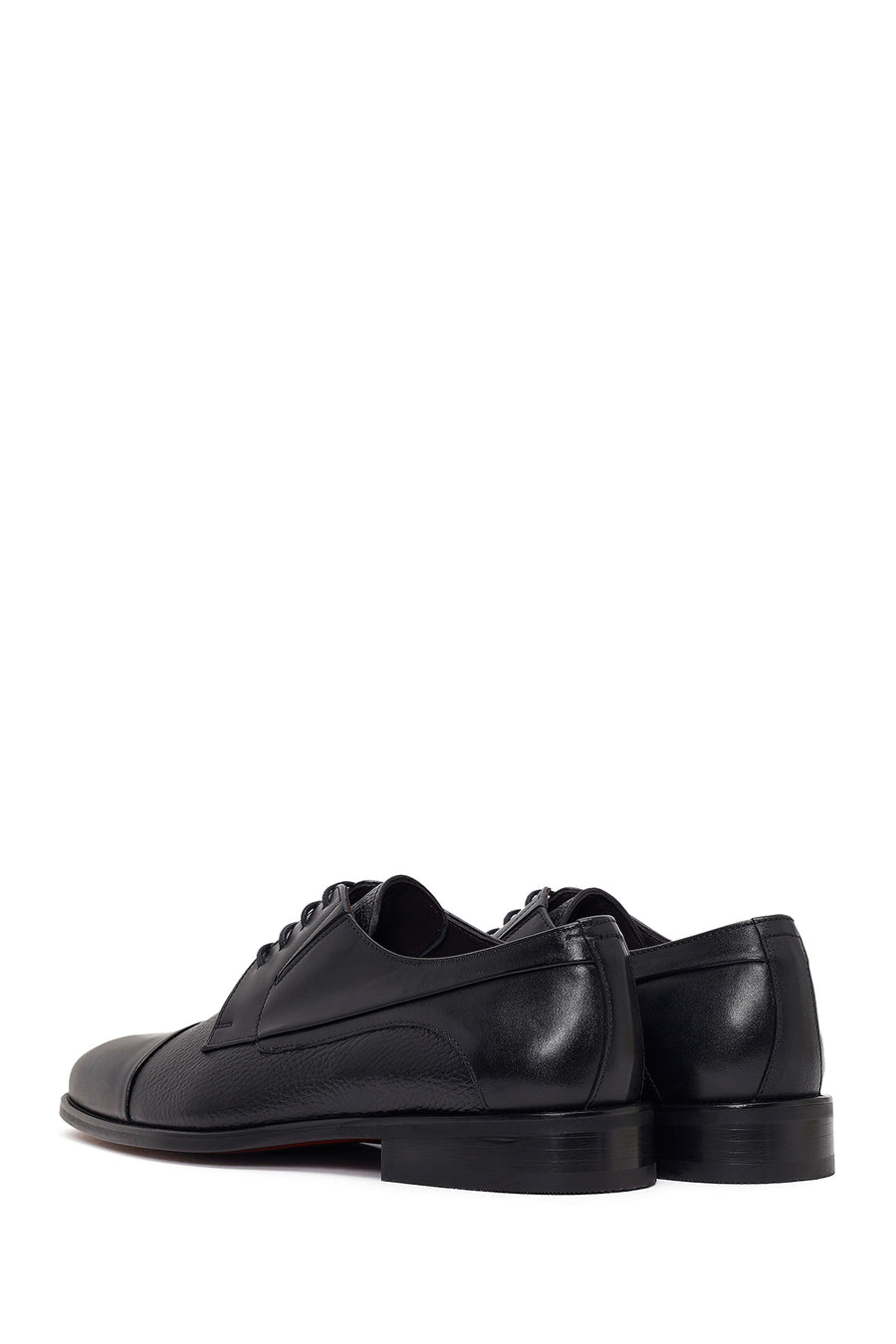 Men's Black Laced Leather Classic Shoes