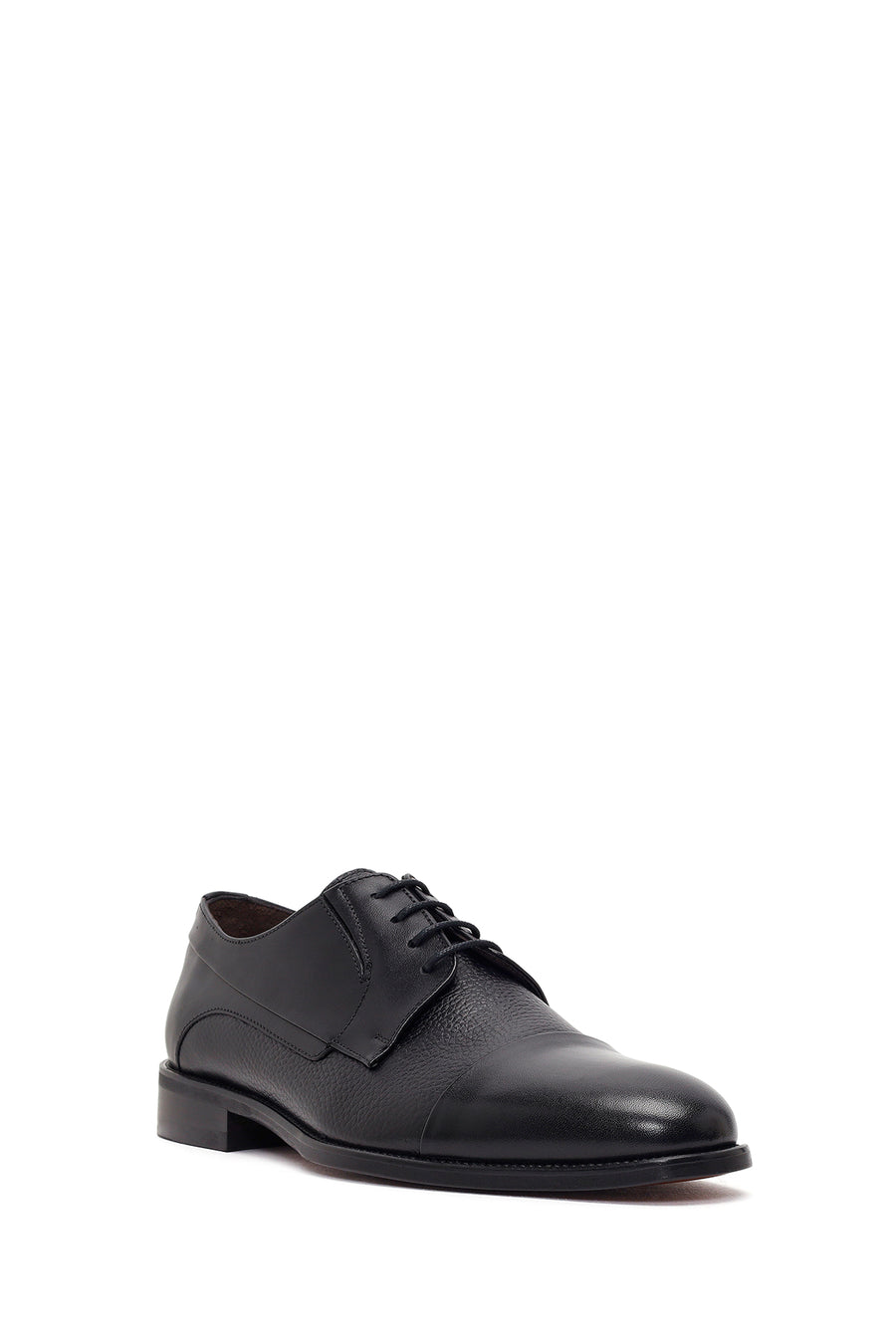 Men's Black Laced Leather Classic Shoes