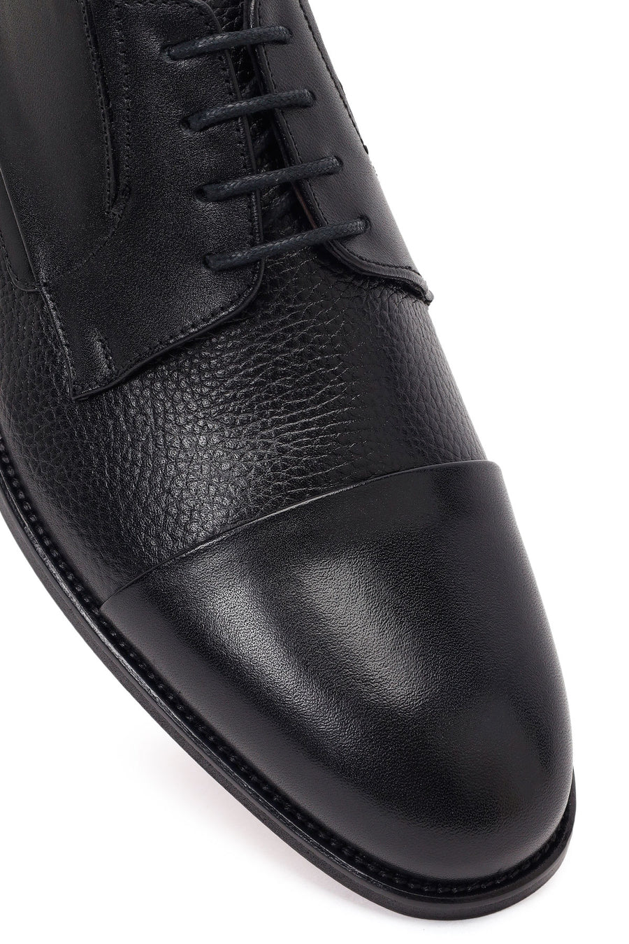 Men's Black Laced Leather Classic Shoes