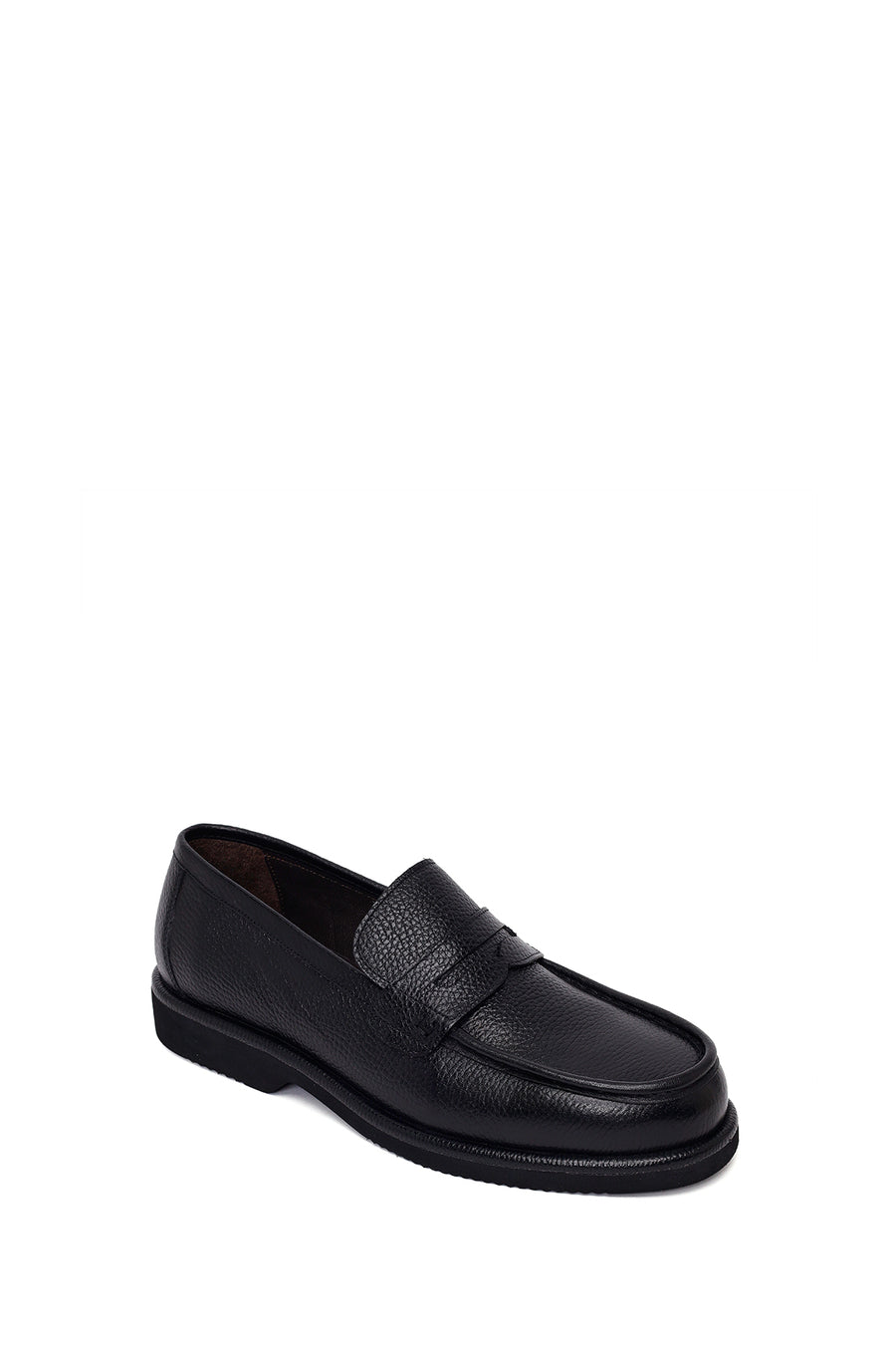 Erkek Siyah Deri Casual Loafer